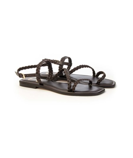 Spazio Corridoni 1 Milano Sandalo 4518 con treccina in pelle Donna
